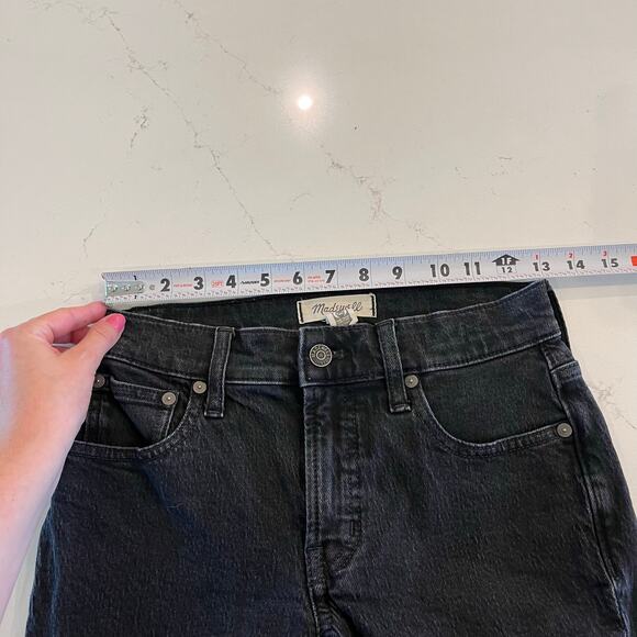Madewell The Mid-Rise Perfect Vintage Jeans in Clean Black Wash Size 23 - Picture 10 of 13